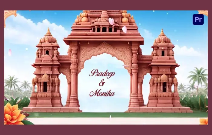 Elegant 3D South Indian Wedding Invitation Card Slideshow
